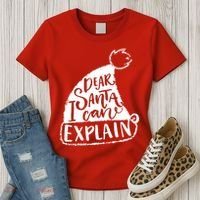 Dear Santa I Can Explain Women's T-Shirt thumb 3