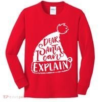 Dear Santa I Can Explain Kids Long Sleeve Shirt thumb 0