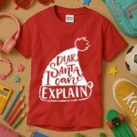 Dear Santa I Can Explain Kids T-Shirt thumb 3