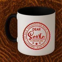 Dear Santa I Can Explain Christmas Emblem Coffee Mug thumb 2
