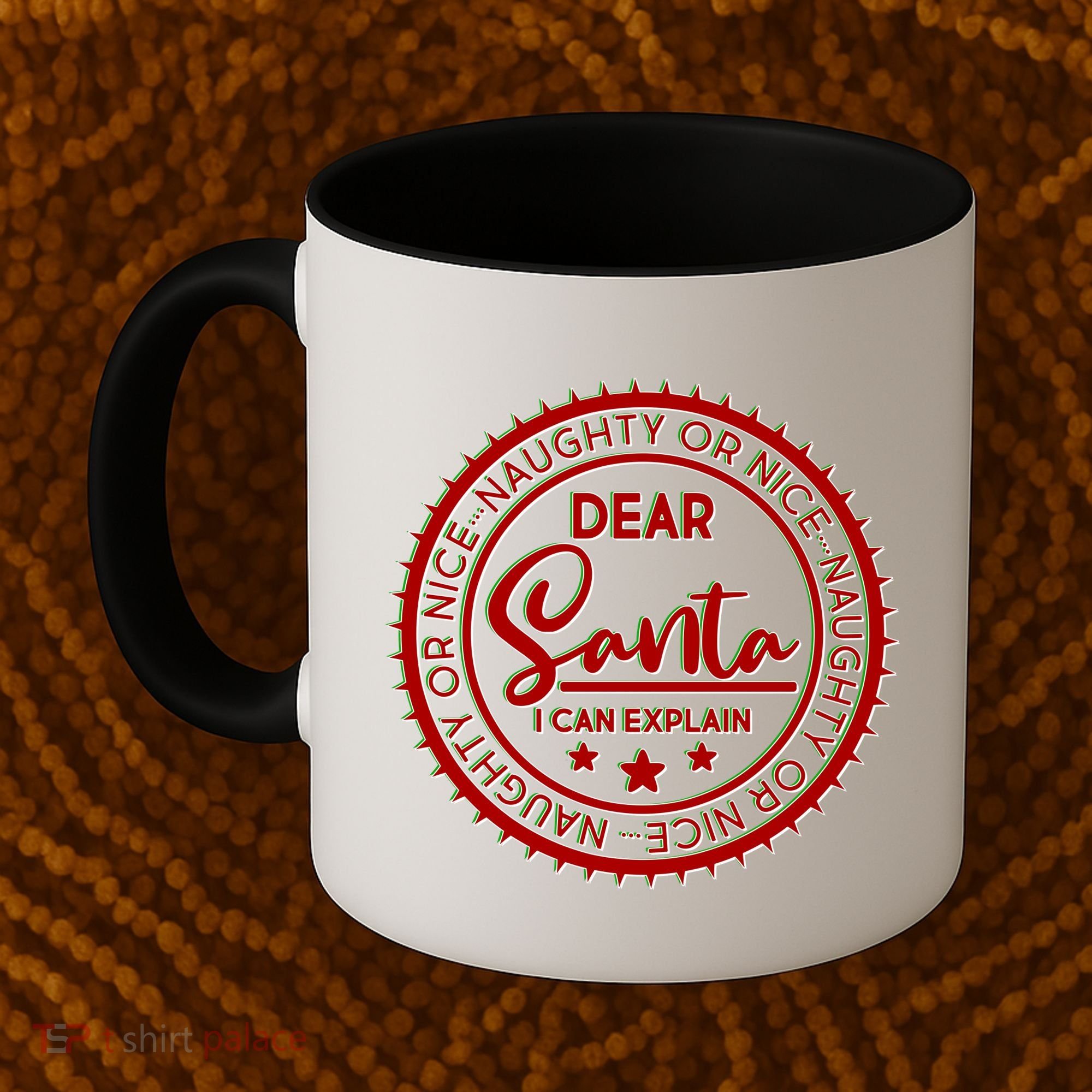 Dear Santa I Can Explain Christmas Emblem Coffee Mug