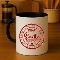 Dear Santa I Can Explain Christmas Emblem Coffee Mug thumb 4