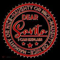 Dear Santa I Can Explain Christmas Emblem Mousepad thumb 1