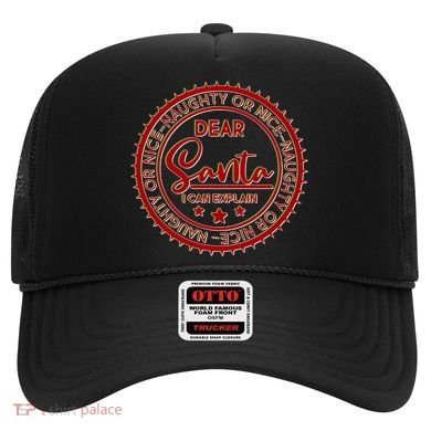 Dear Santa I Can Explain Christmas Emblem Hat