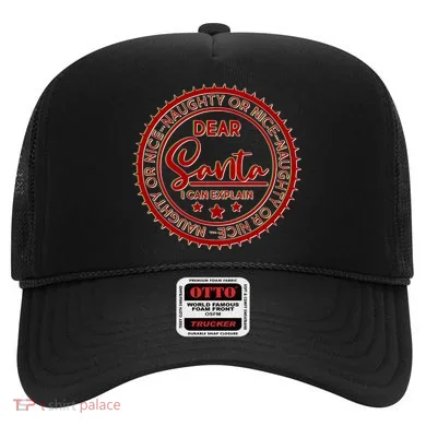 Dear Santa I Can Explain Christmas Emblem Hat