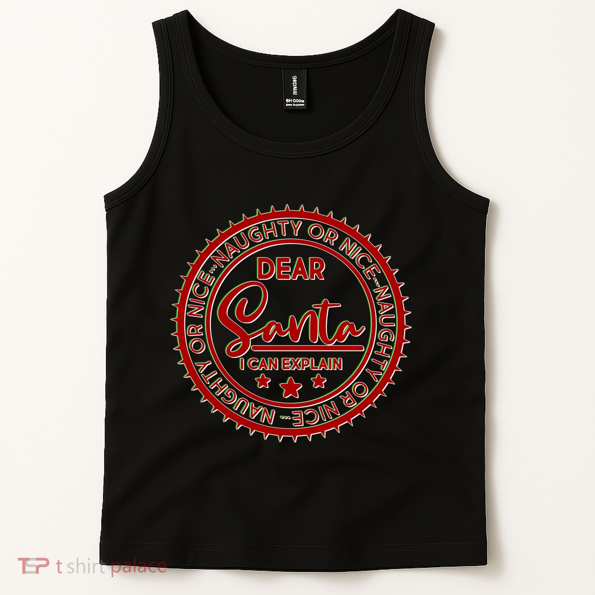 Dear Santa I Can Explain Christmas Emblem Tank Top