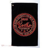Dear Santa I Can Explain Christmas Emblem Golf Towel thumb 0