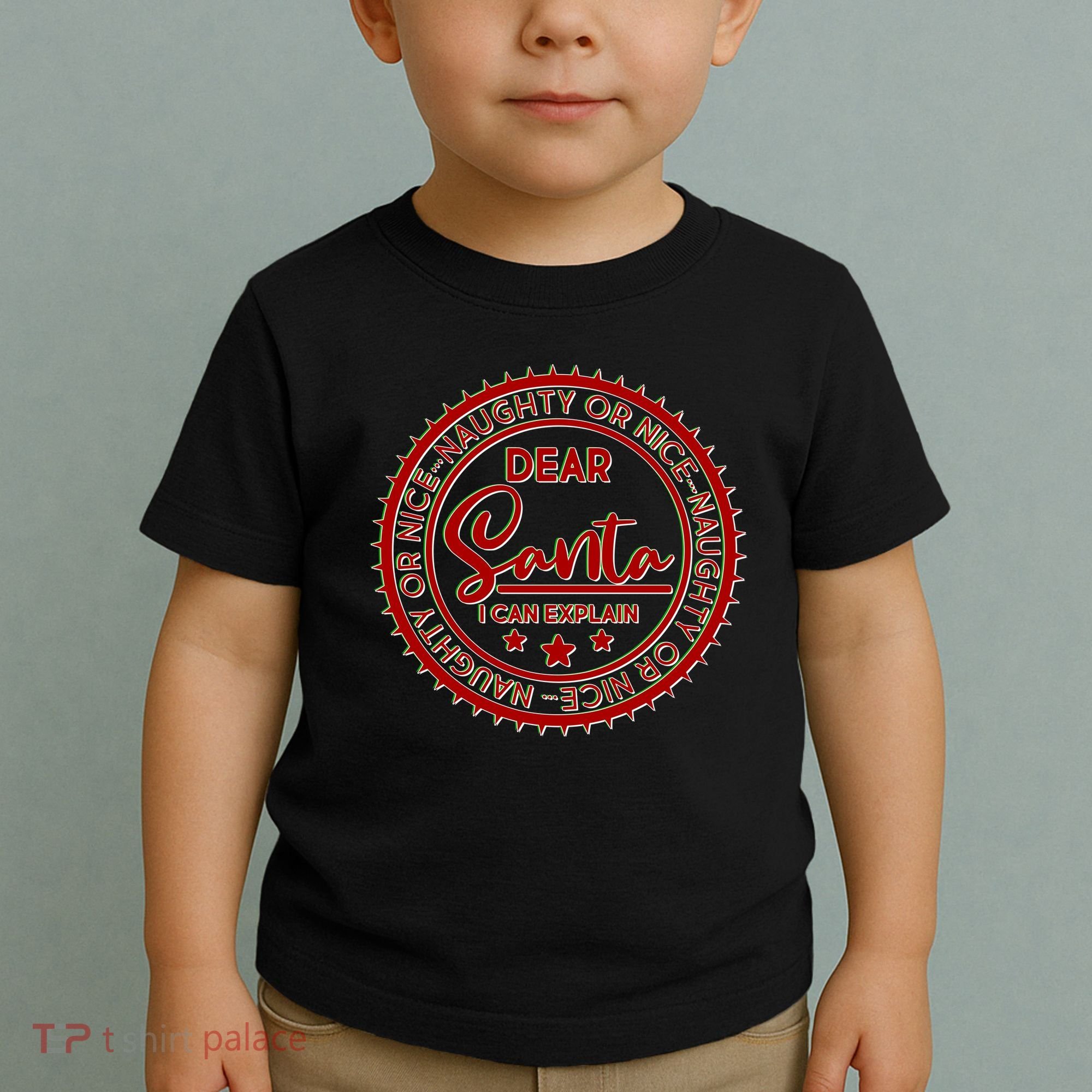 Dear Santa I Can Explain Christmas Emblem Toddler T-Shirt