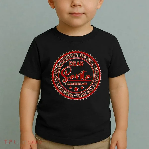 Dear Santa I Can Explain Christmas Emblem Toddler T-Shirt