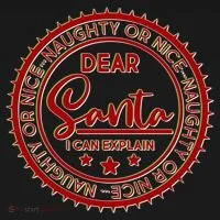 Dear Santa I Can Explain Christmas Emblem Women's T-Shirt thumb 6