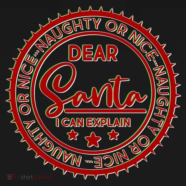 Dear Santa I Can Explain Christmas Emblem Women's T-Shirt