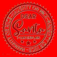 Dear Santa I Can Explain Christmas Emblem Santa Hat thumb 1
