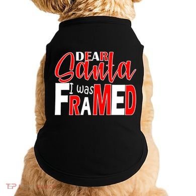 Dear Santa I Was FRAMED Doggie Tank