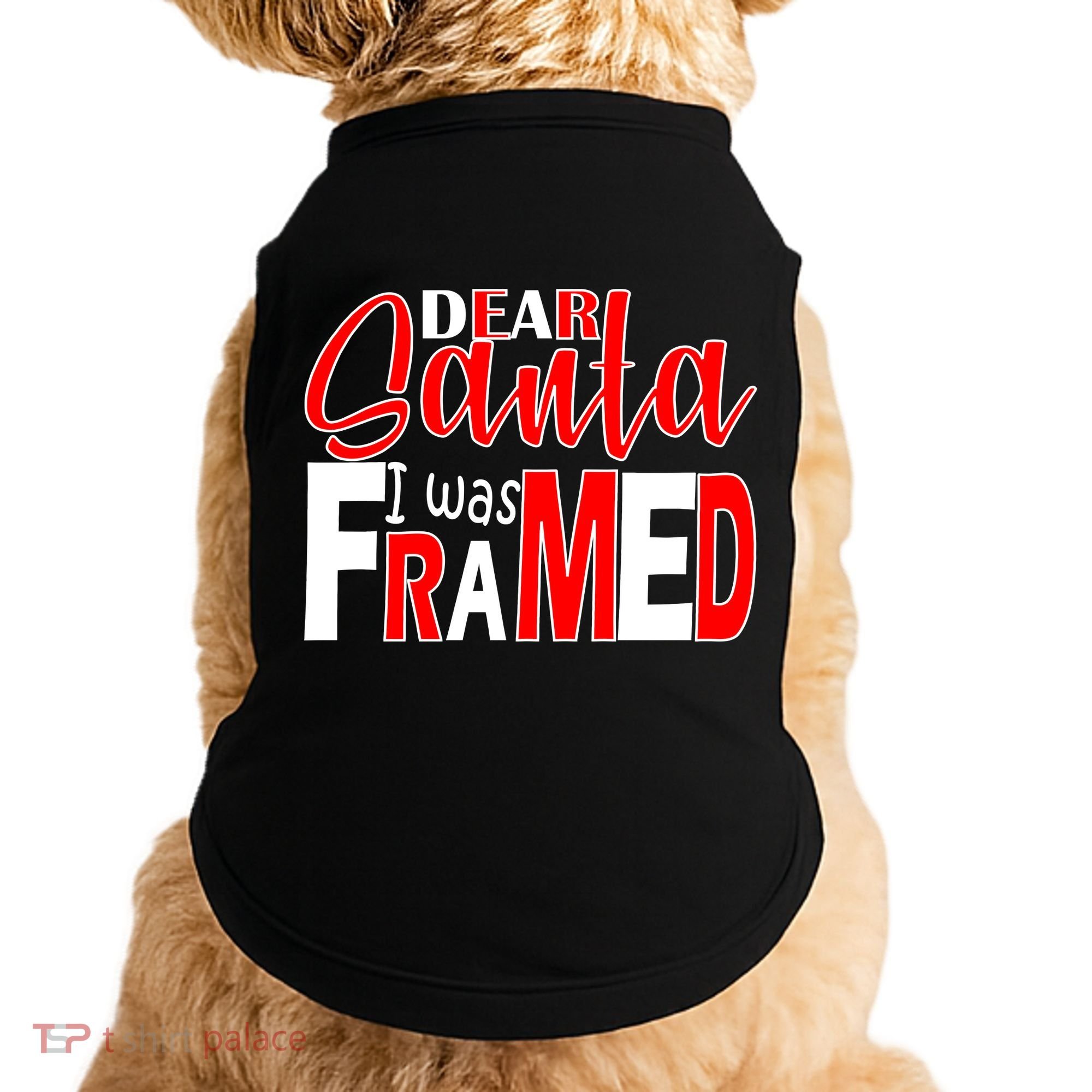Dear Santa I Was FRAMED Doggie Tank