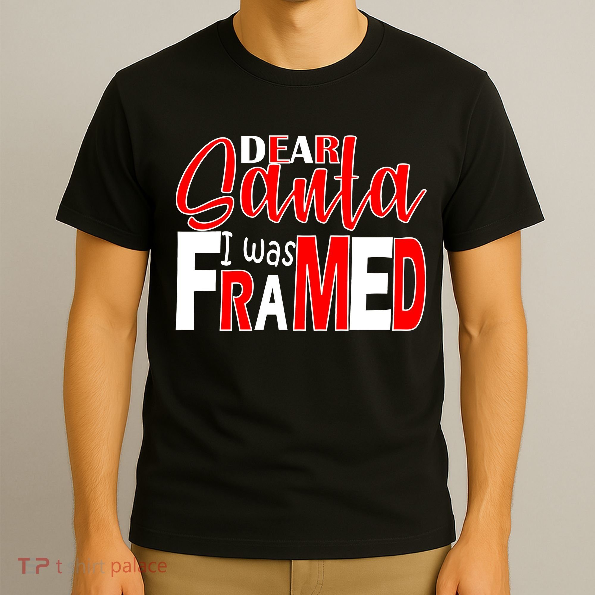 Dear Santa I Was FRAMED T-Shirt