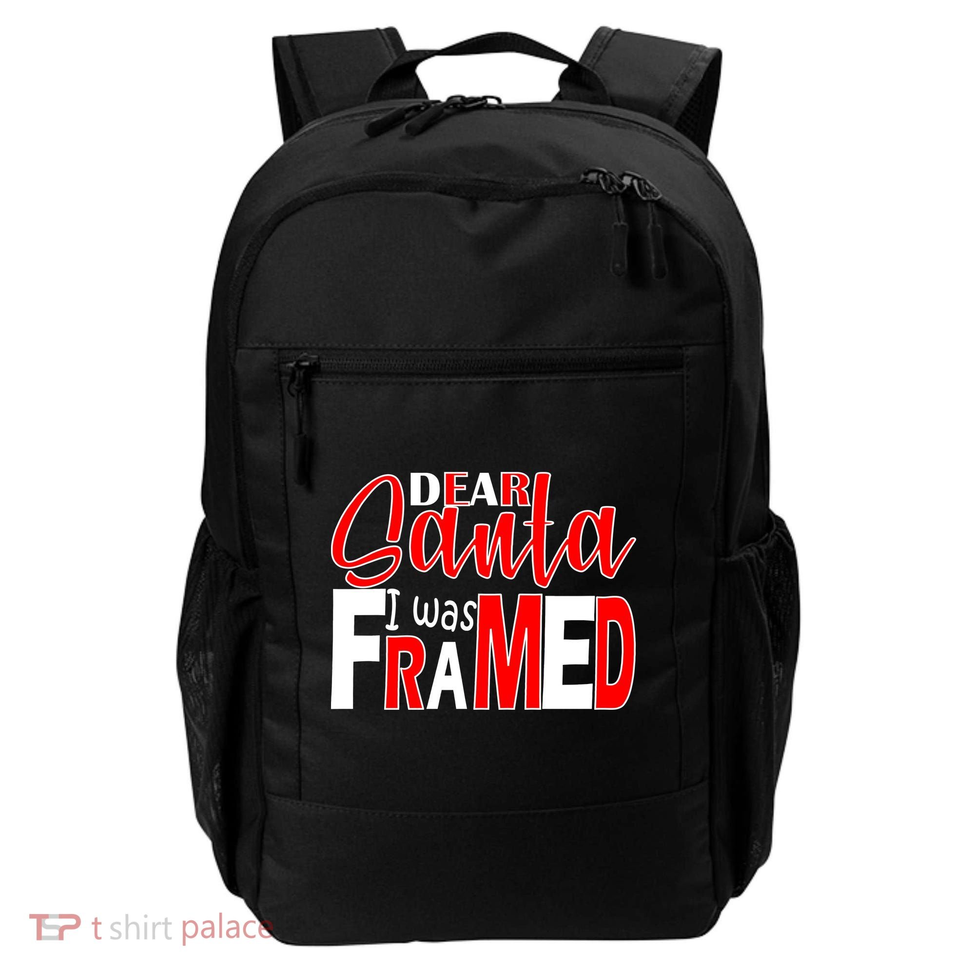 Dear Santa I Was FRAMED Backpack