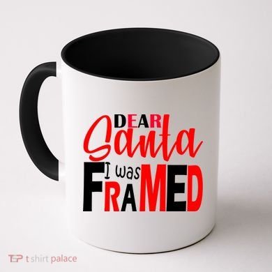 Dear Santa I Was FRAMED Coffee Mug