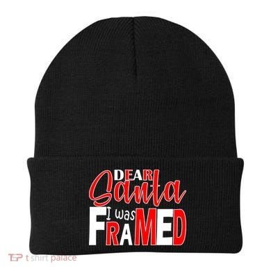 Dear Santa I Was FRAMED Beanie