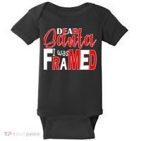Dear Santa I Was FRAMED Baby Bodysuit thumb 0