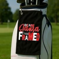 Dear Santa I Was FRAMED Golf Towel thumb 2