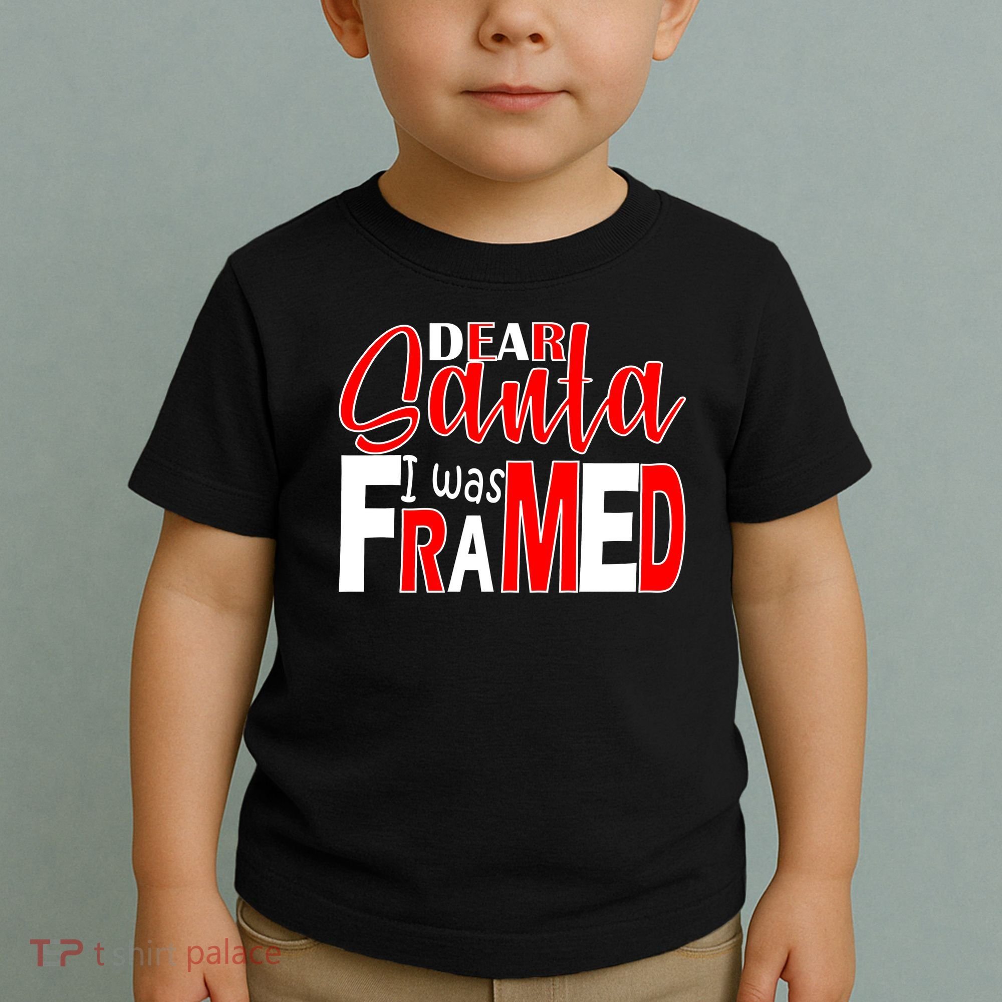 Dear Santa I Was FRAMED Toddler T-Shirt
