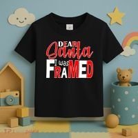 Dear Santa I Was FRAMED Toddler T-Shirt thumb 3