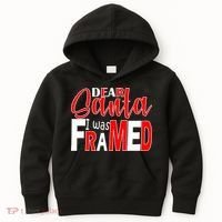 Dear Santa I Was FRAMED Kids Hoodie thumb 0