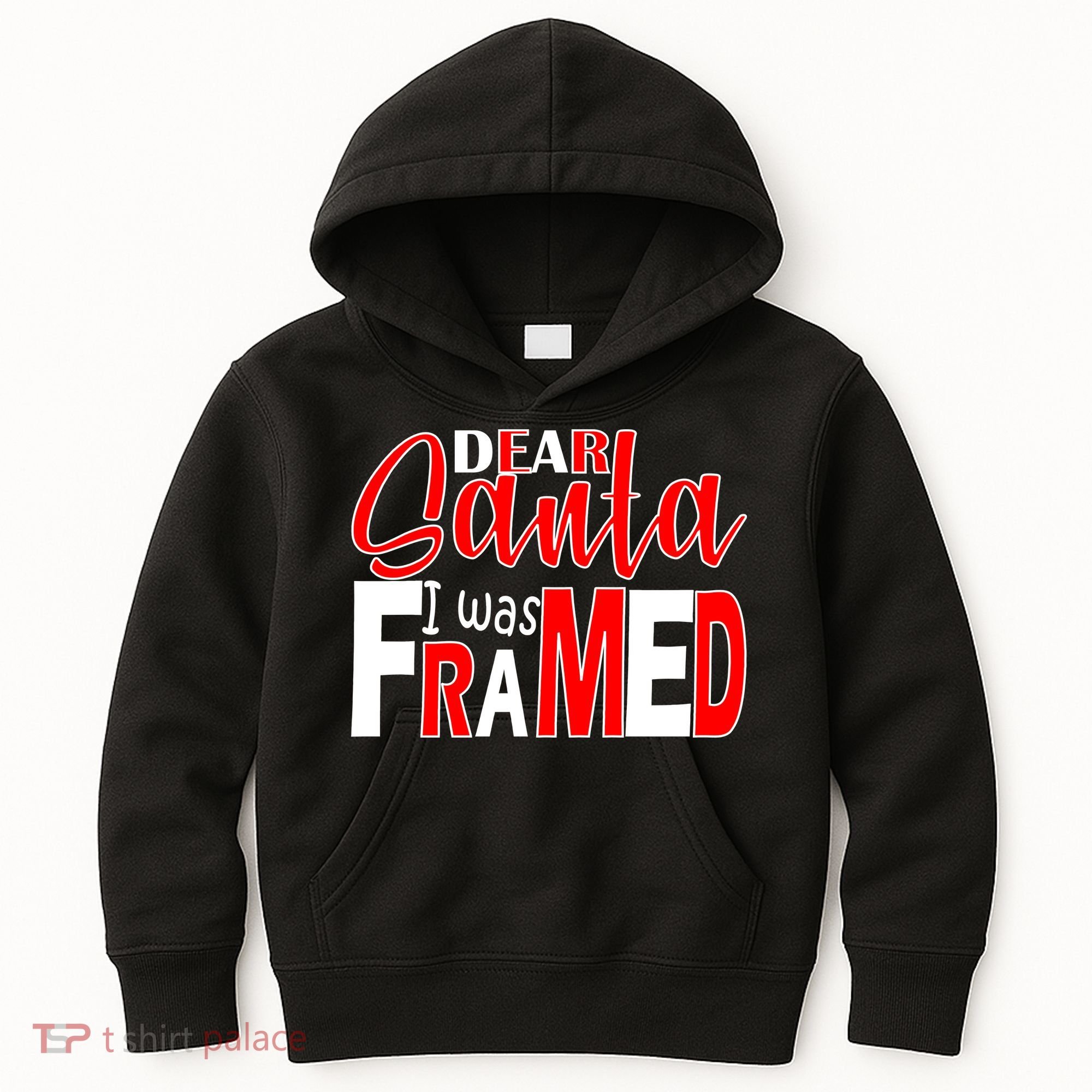 Dear Santa I Was FRAMED Kids Hoodie