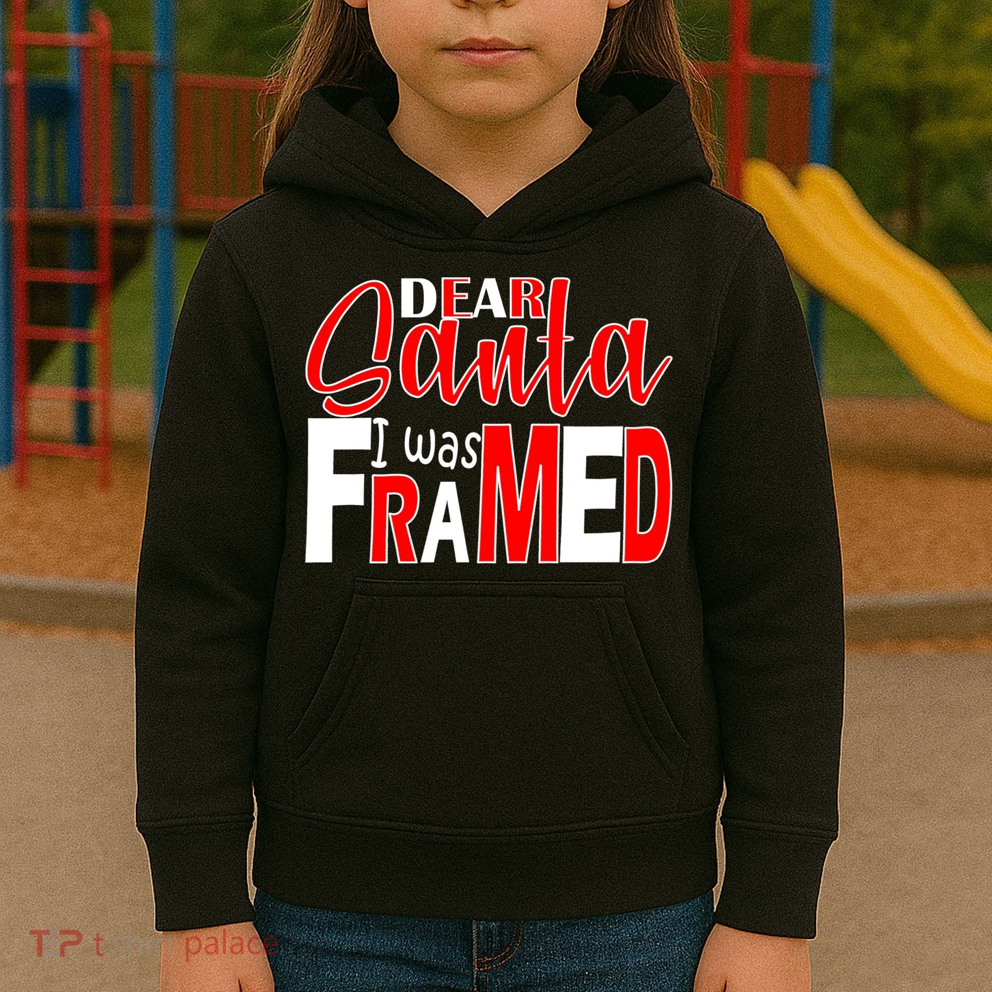 Dear Santa I Was FRAMED Kids Hoodie