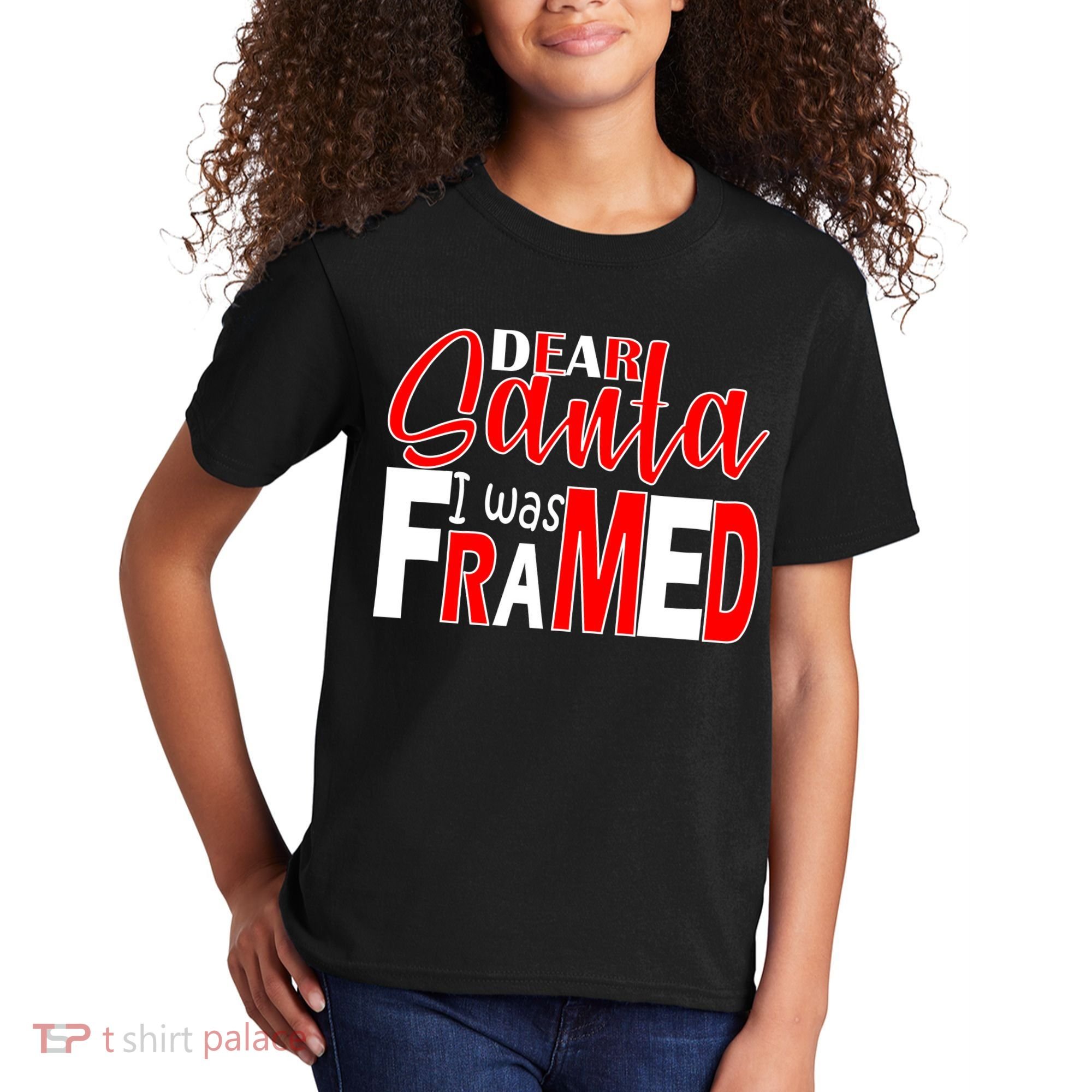 Dear Santa I Was FRAMED Kids T-Shirt