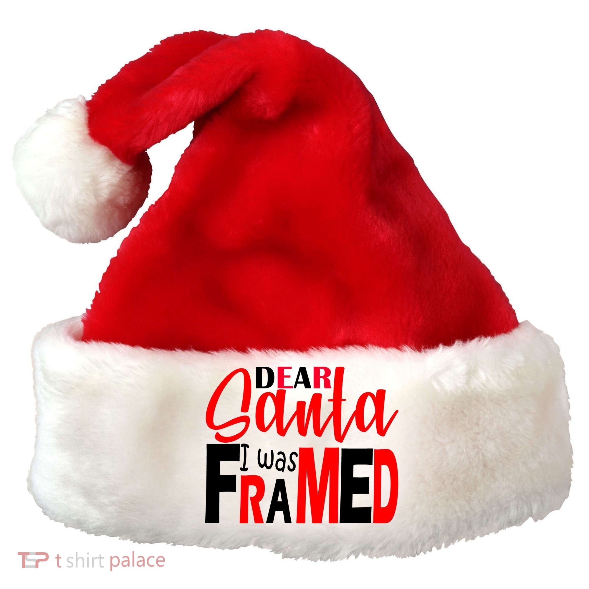Dear Santa I Was FRAMED Santa Hat