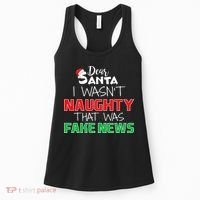 Dear Santa I Wasn't Naughty That Was Fake News Women's Tank Top thumb 0