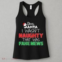 Dear Santa I Wasn't Naughty That Was Fake News Women's Tank Top thumb 3