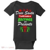 Dear Santa I Will Trade A Brother For Presents Baby Bodysuit thumb 0