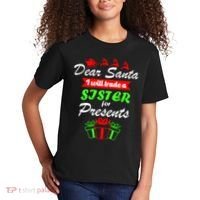 Dear Santa I Will Trade A Sister For Presents Kids T-Shirt thumb 2
