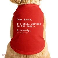 Dear Santa I'm Sincerely Disappointed No Pony Doggie Tank thumb 0