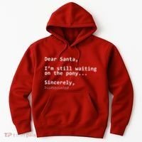 Dear Santa I'm Sincerely Disappointed No Pony Hoodie thumb 0