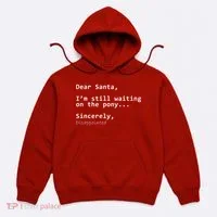 Dear Santa I'm Sincerely Disappointed No Pony Hoodie thumb 0