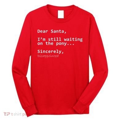 Dear Santa I'm Sincerely Disappointed No Pony Long Sleeve Shirt