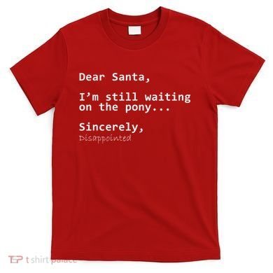 Dear Santa I'm Sincerely Disappointed No Pony T-Shirt