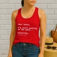 Dear Santa I'm Sincerely Disappointed No Pony Women's Tank Top thumb 2