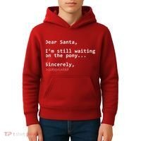 Dear Santa I'm Sincerely Disappointed No Pony Kids Hoodie thumb 4