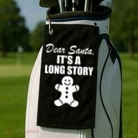 Dear Santa It's A Long Story Golf Towel thumb 2