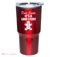 Dear Santa It's A Long Story Tumbler thumb 0