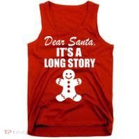 Dear Santa It's A Long Story Tank Top thumb 0