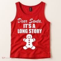 Dear Santa It's A Long Story Tank Top thumb 2