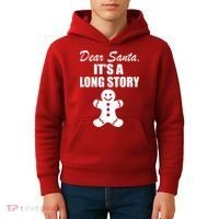 Dear Santa It's A Long Story Kids Hoodie thumb 4