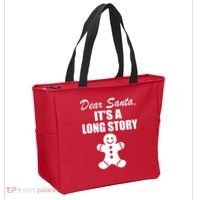 Dear Santa It's A Long Story Tote Bag thumb 2