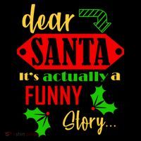 Dear Santa It's Actually A Funny Story Women's Hoodie thumb 2