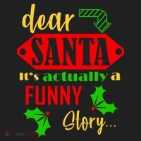 Dear Santa It's Actually A Funny Story Golf Towel thumb 3